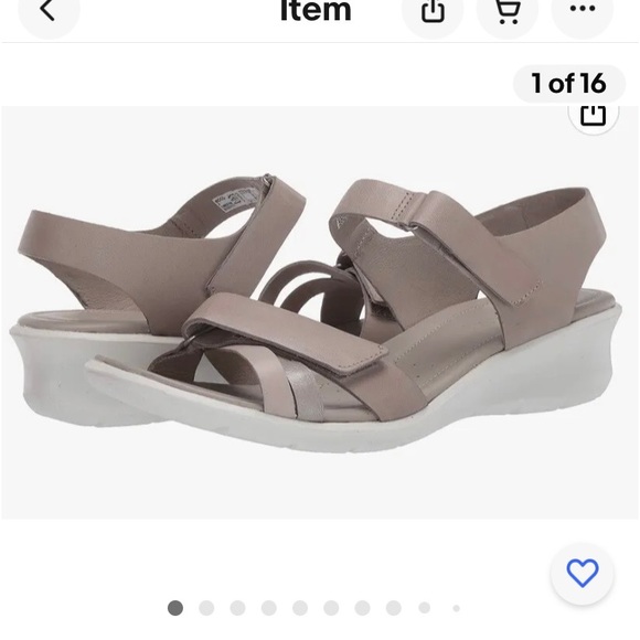 NEW IN BOX - ECCO Women's Felicia Ankle Strap Sandal Wedge (9-9.5) - Picture 1 of 16